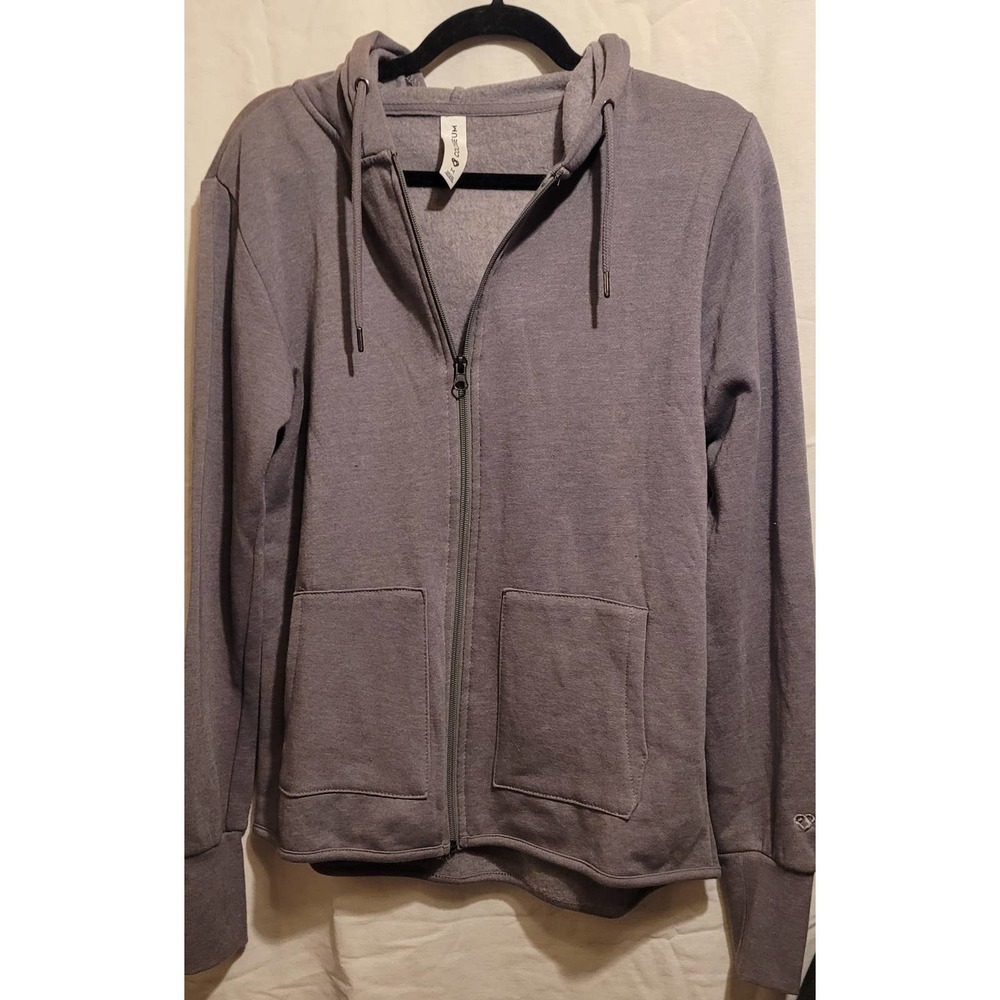 Woman's Colosseum Gray Zip Up Hoodie